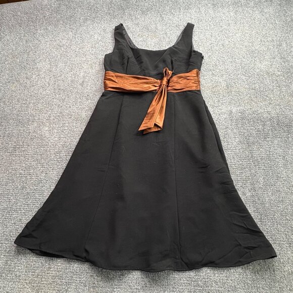Jessica Howard Dress‎ 12 Black Copper Waist Tie New Years Eve Event Party Prom - Picture 1 of 14